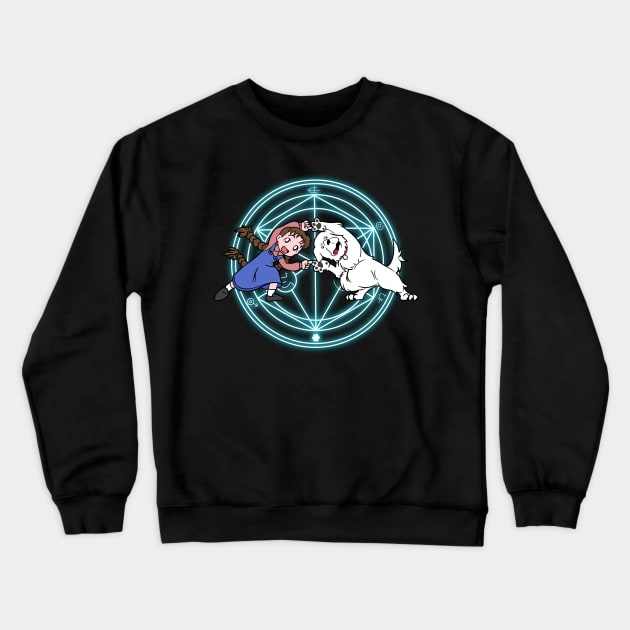 Fullmetal alchemist fusion - cyan glow Crewneck Sweatshirt by FunartsbyM